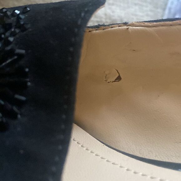 Alex Marie Black embellished Rhinestones and beaded loafers, size 9 - Picture 6 of 7